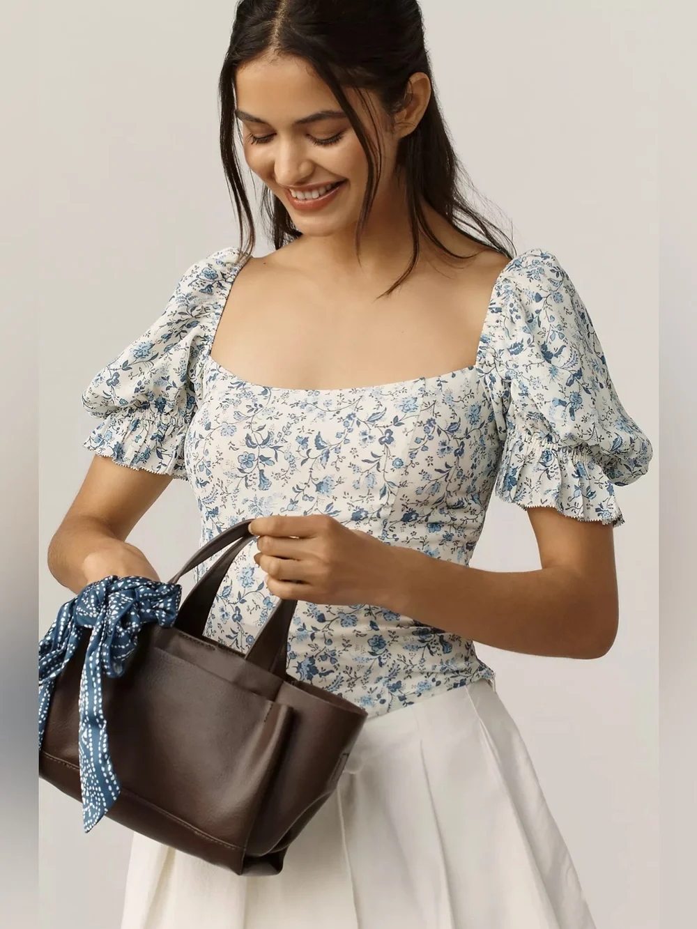 Reformation Marin Puff Sleeve Blouse
